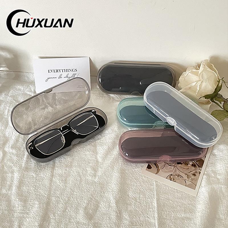 Portable Transparent Plastic Sunglasses Case For Glasses Hard Sun Galsses Case Protector Box Students Reading Glasses Case Box
