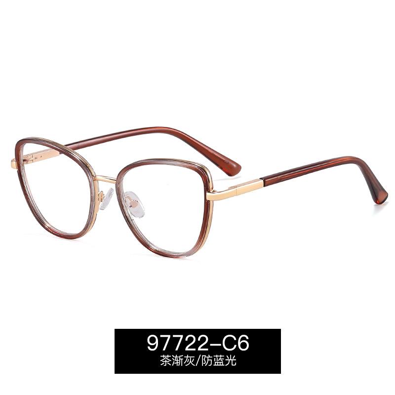 Leopard Cat Eye Reading Glasses Anti Blue Light Women Ultralight TR90 Far Sight Optical Eyewear Prescription