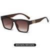 Xiaomi New Sunglasses Fashion Letters Decorative Square Frame Uv Sunglasses For Women 3197