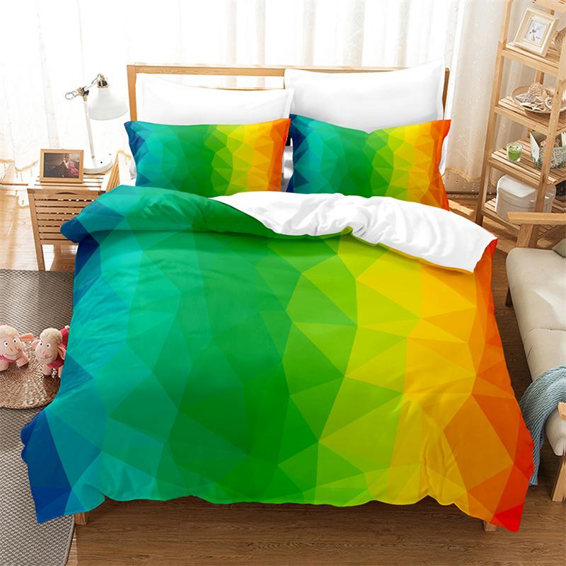 Colored Stars Duvet Cover 3-piece Set 3d Bedding Set King Size Fashion Soft Microfiber Bedding Set Double Bed Duvet Cover Set