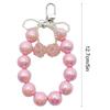Elegant Bowknot Pendant Keyring 3D Cherries Keychain Portable Beaded Key Chain Jewelry Bag Accessory for Women and Girls