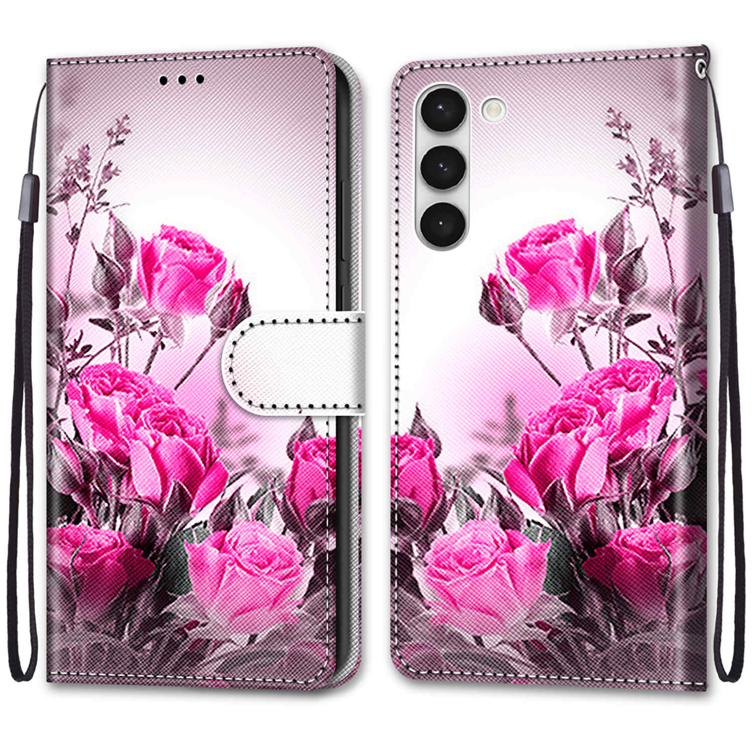 

Роскошный окрашенный кожаный чехол-кошелек в стиле книги, защитный чехол для Samsung Galaxy S25 Ultra S24 S23 S22 S21 S20 Ultra Plus S21FE S21Ultra S22Ultra Samsung Galaxy S25