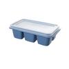 (SU)Ice-cube Trays Easy Release Silicone & Flexible 6-Ice-cube Trays With Spill Resistant Removable Lid Popsicle
