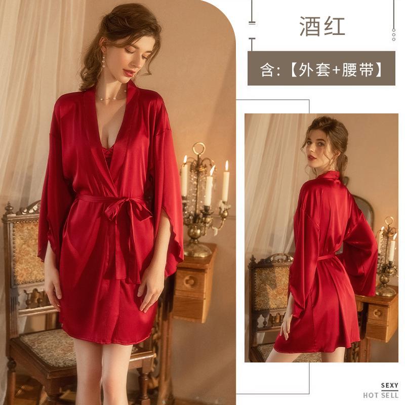 

Летняя новая пижама женская тонкая кружевная кружевная аккуратная машина с нагрудной подкладкой Pure Desire ночная рубашка с подтяжками One Size