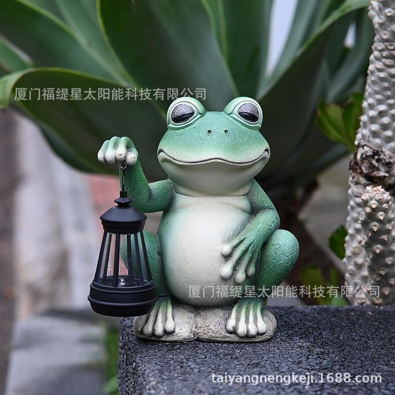 Cross-Border Solar Frog Lanterns: Cute Outdoor Garden Ornaments