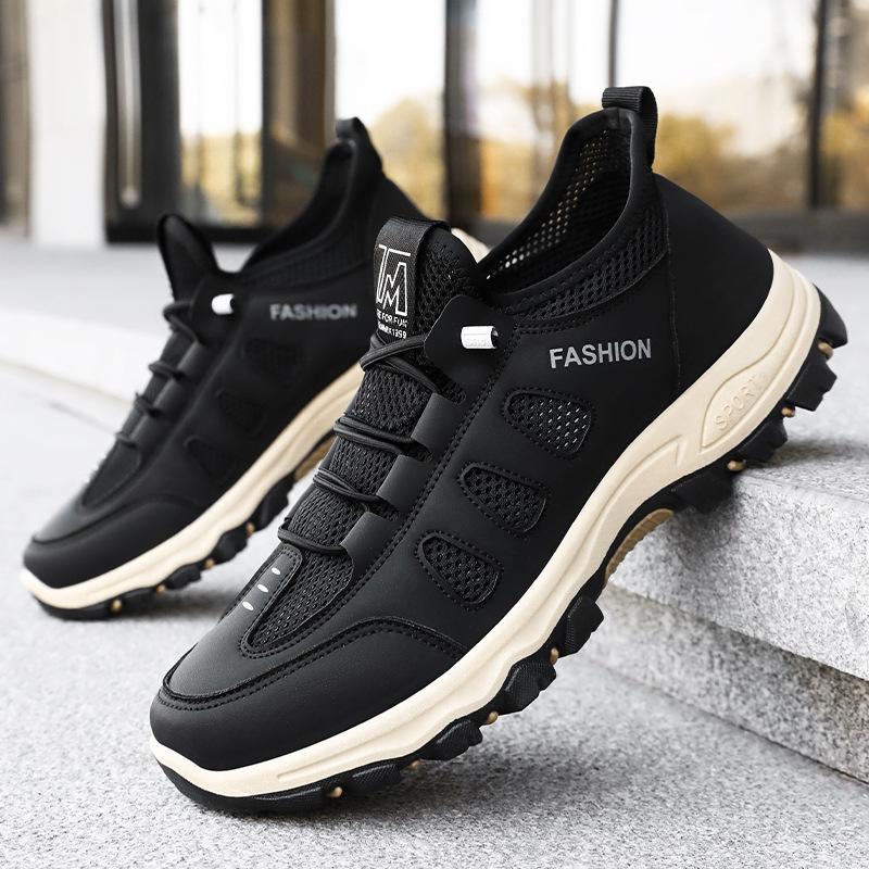 Hiking shoes men's summer new breathable and comfortable single shoes men's outdoor sports shoes Korean version of casual and comfortable dad shoes