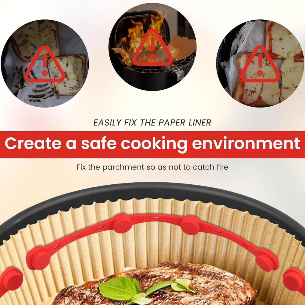 Air Fryer Magnets Silicone Quick-Release Air Fryer Magnetic Buckle For Parchment Paper For Home Dormitory Apartment Hotel