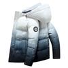Herren Übergangs Winter Weiß Enten Daunenjacke - Dick, Warm, Trendy Kapuzen Student Mantel