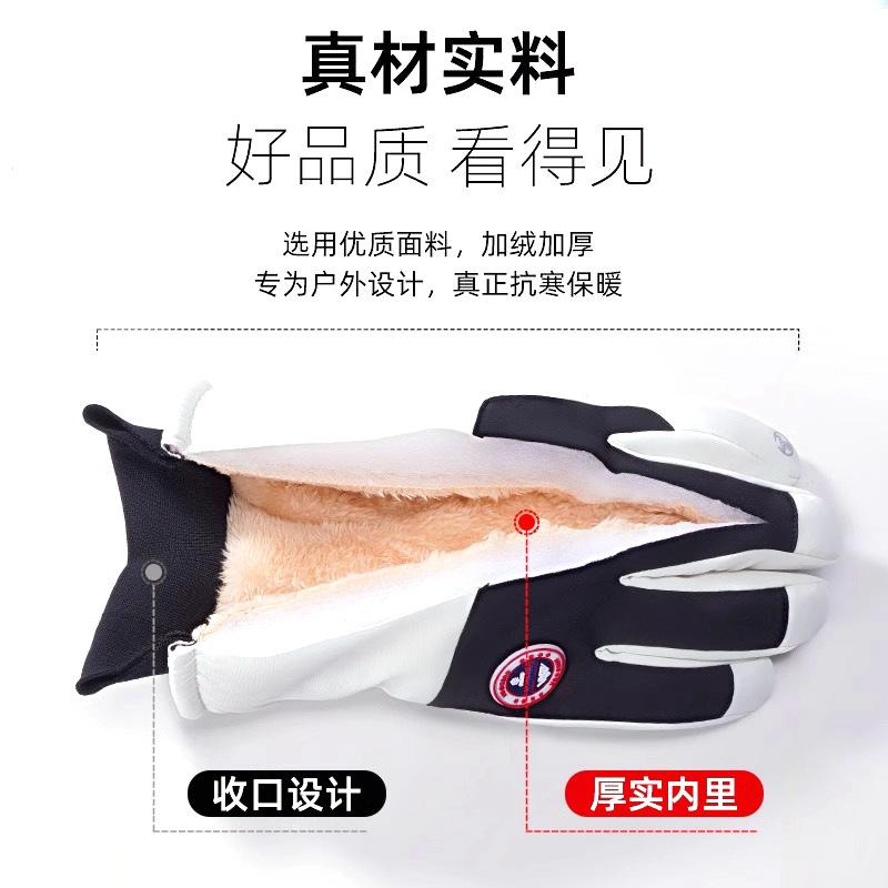 New Ski Gloves Men's Warm Fleece Thickened Waterproof Touch Fashion Gloves Women