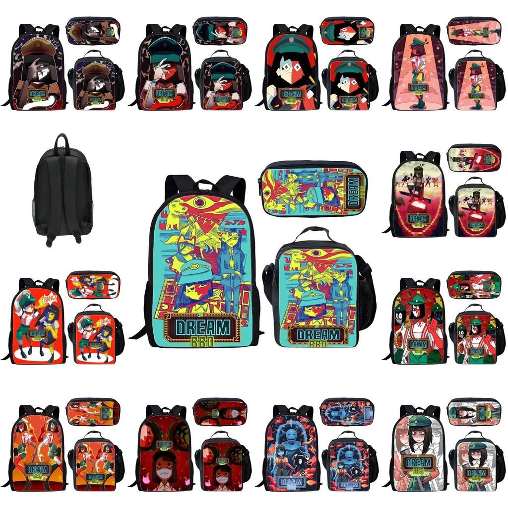 Ena Dream Bbg Cartoon Backpack Set With Lunch Bag And Pencil Case For Kids School Use