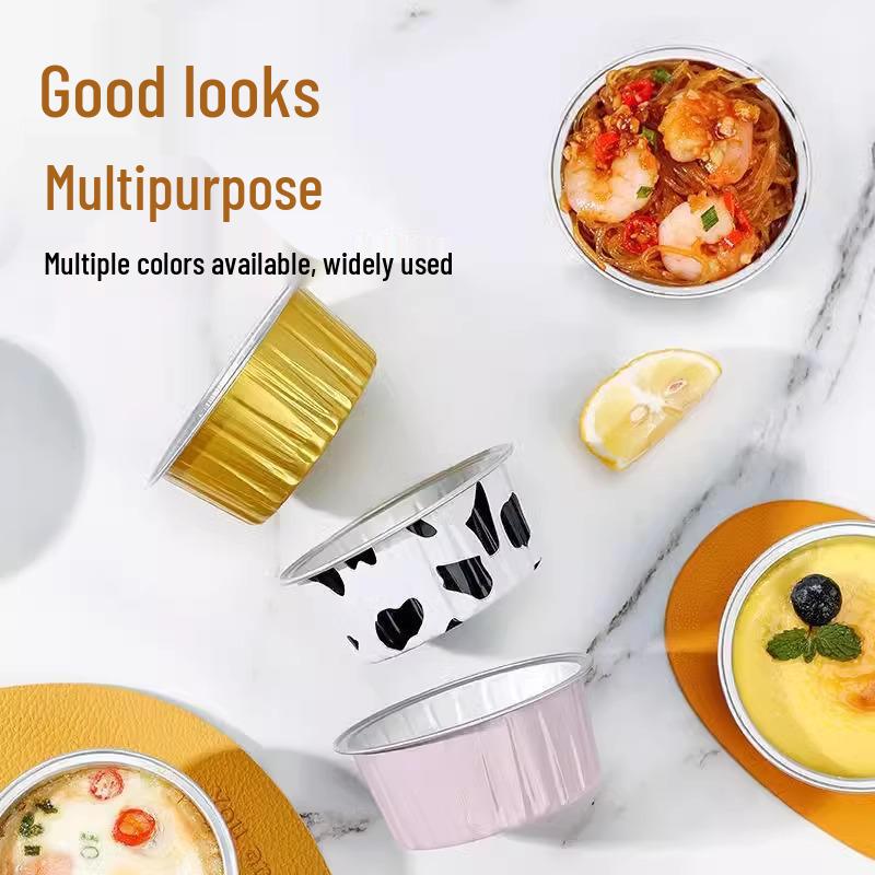 Reusable Tin Foil Baking Cups - Oven Safe Egg Tart Molds