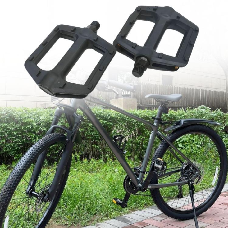 Light Weight Plastic Mountain Bicycles Pedals Ball Bearings Wide Flat Cycling Pedals Nonslip Road Bicycles Pedals Enduring