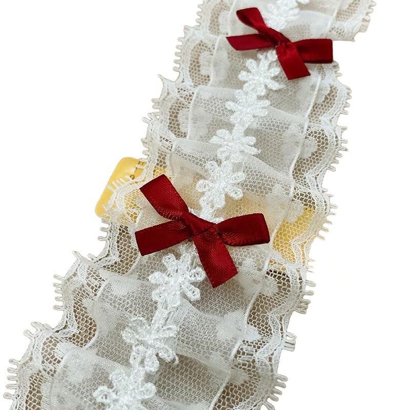Bow Stretch Lace Lace Lolita Skirt Cuffs Accessories Pet Curtain Decoration Diy Embroidery