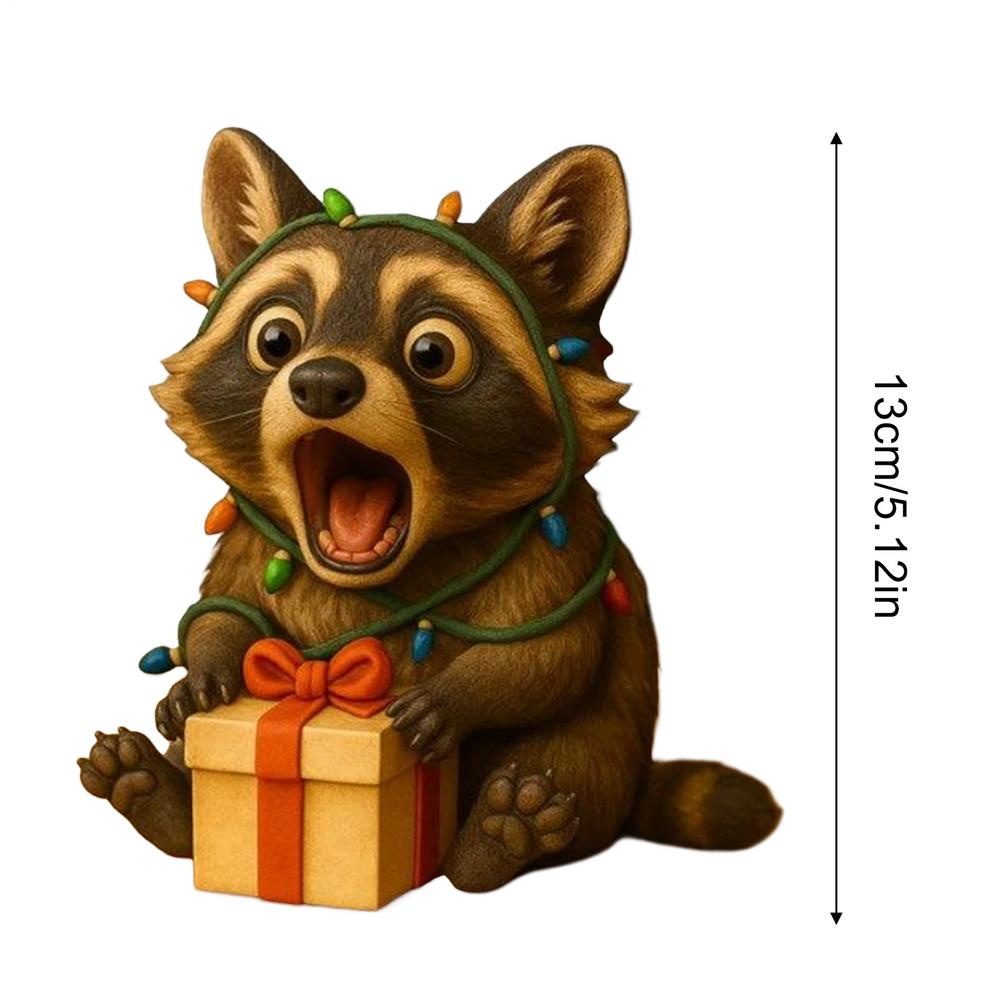 

Christmas Figurines Small Cute Statue Bear Collectible Christmas Table Decorations For Living Room Bedroom Office Shelf Bar