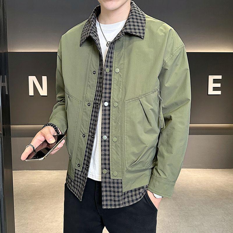 

Men s Trendy Spliced Down Jacket - Warm, Thick Two-Piece Style for Spring, Autumn, and Winter 4XL (180-200 cm)