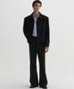 DNSR Belted Wool Flare Slacks Black
