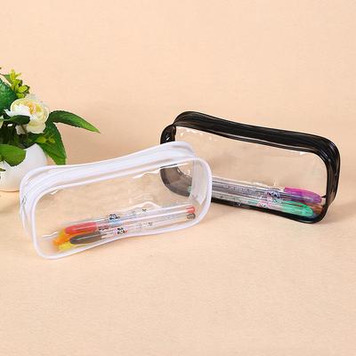 Soft Plastic Transparent Pencil Case Student Pvc Clear Pen Bag Transparent Bag