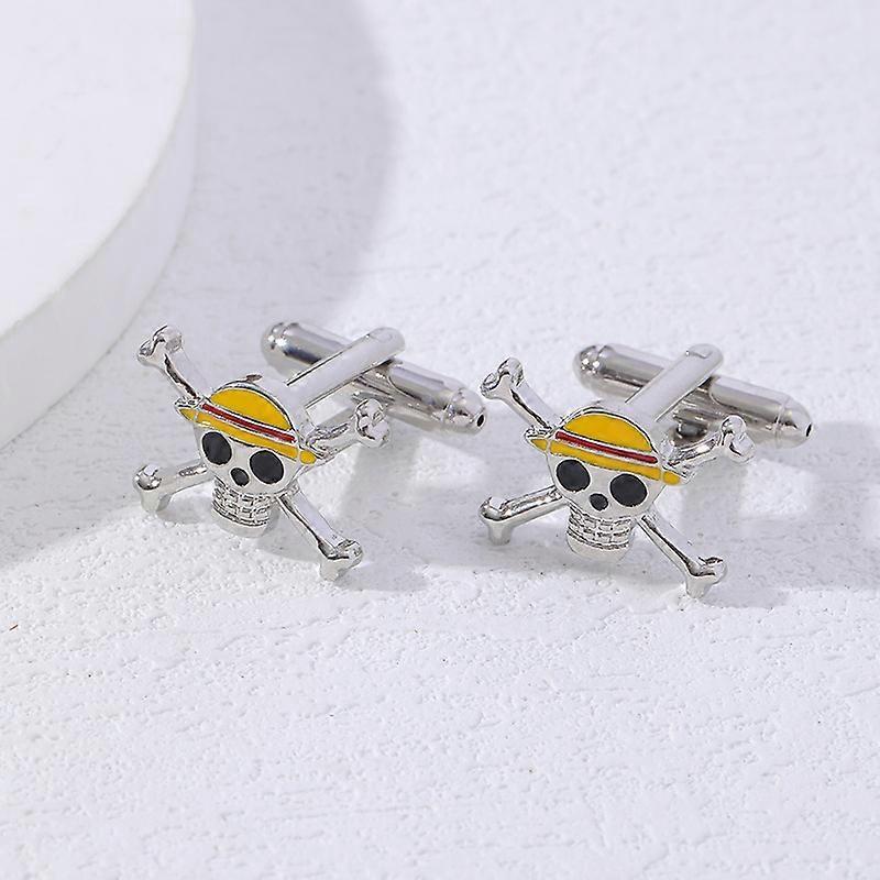 New One Piece Cufflinks with Skull Design, French Style, Cufflinks, Source Alloy