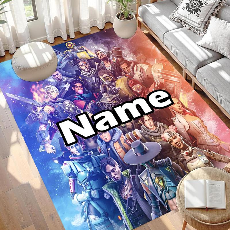 Custom Name Personalized Apex Legends Print Carpet, Versatile Home Decor Rug, for Playroom, Apartment, Balcony, Entryway, Hallway Gift