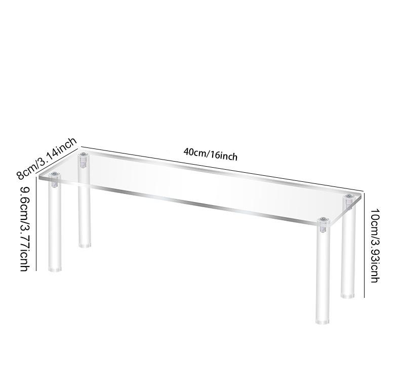 Vertical Acrylic Display Stand Ladder Storage Shelf for Bubble Mart Dolls,Labubu Collectibles,Figures,Perfume,Cosmetics,Cupcake