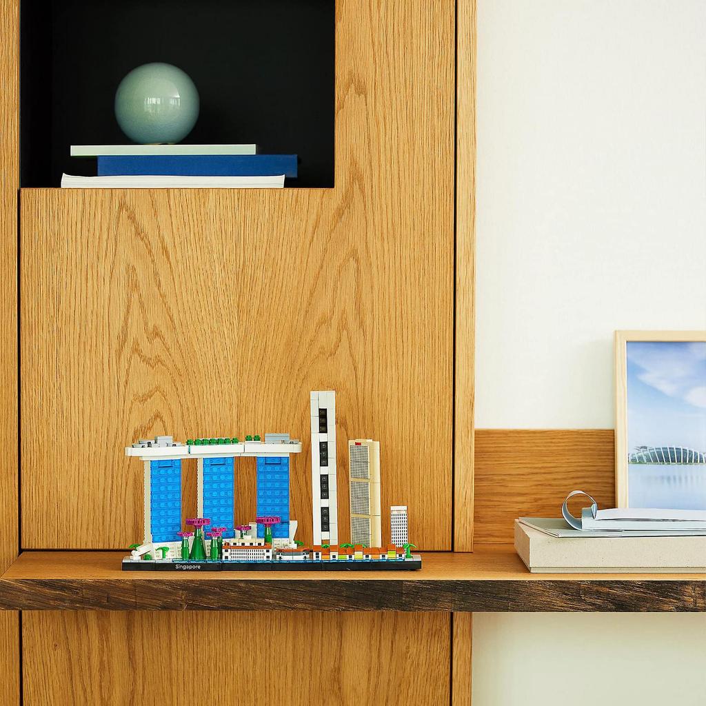 LEGO Architektur Singapur 21057 Spielzeugblock Geschenk Architektur Reisedesign Innenarchitektur Jungen Mädchen Erwachsene