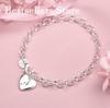 Luxury 925 sterling silver 8-inch 26 letter heart-shaped bracelet for women's fashionable wedding accessories