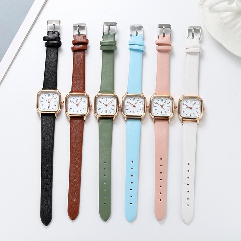 Foreign Trade Fashion Founder Small Pure and Fresh Color Ladies Watch Belt Sweet Girl Watch