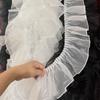 3D Black Wave Lace 10CM Wide Wedding Dress Accessories New Pleated Ruffled Fabric