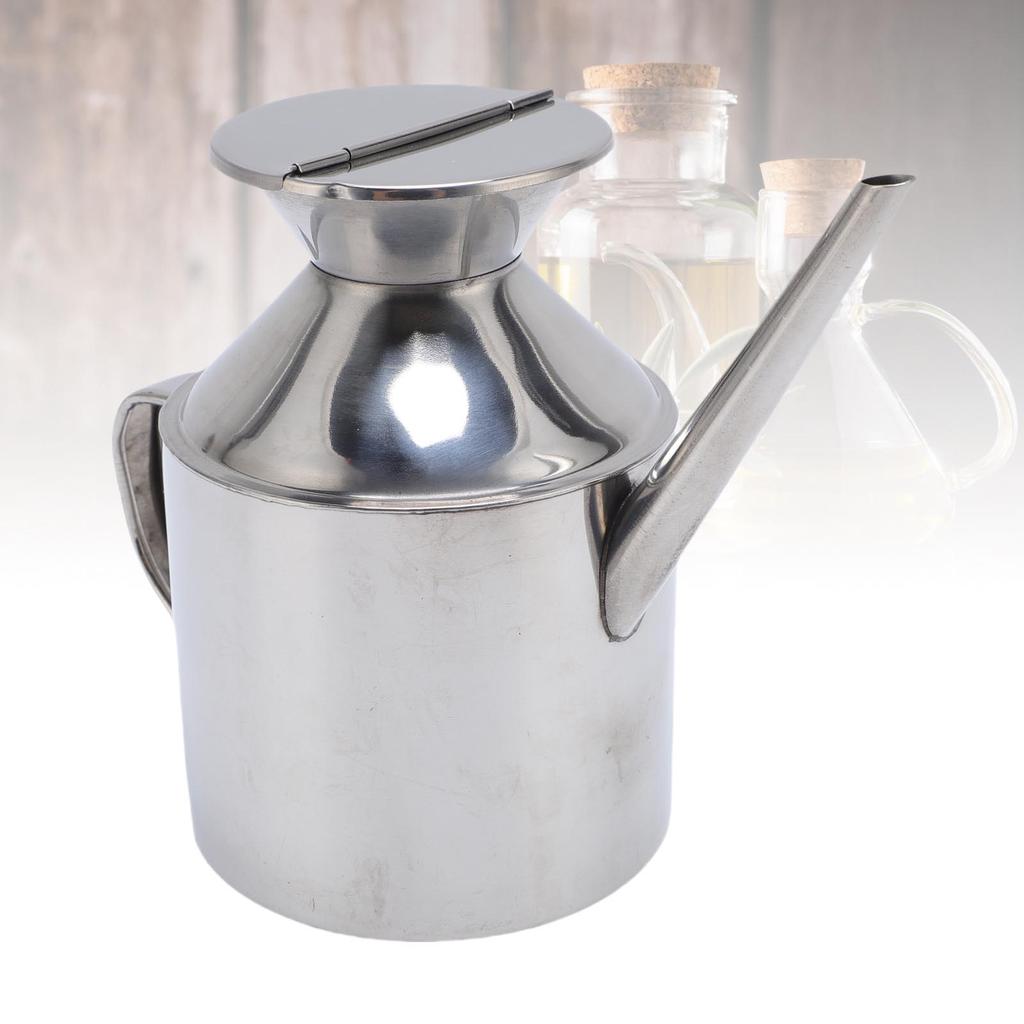 Olive Oil Dispenser Can Stainless Steel   Spout  Proof Easy To Clean   Pouring for Vinegar Soy Sauce