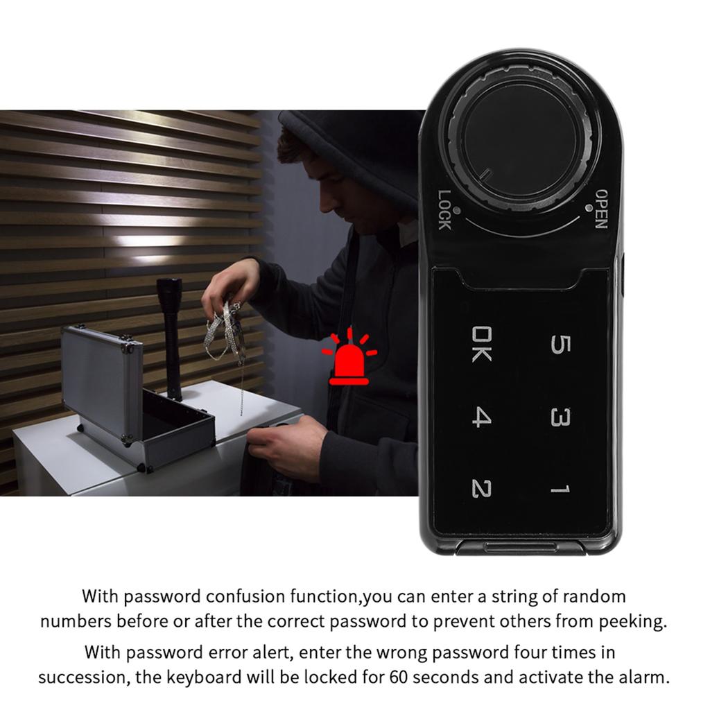 Touch Keyboard Electronic Password Combination Lock for File Cabinet Locker DrawerL=30mm