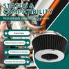 AUTOKAY Universal Clamp-On Air Filter Round Reverse Tapered Washable Filter 3 In/3.5 In/4 In Flange ID, 2.625 In (67 Mm) Height, 6 In (152 Mm) Base,