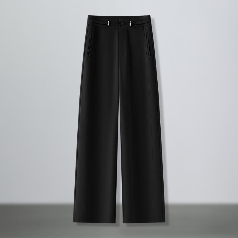 

2025 Women s High-Waisted Summer Trousers: Slimming, Versatile, Drapey, Narrow & Wide-Leg Styles L чёрный