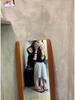Korean Chic 2026 Spring/Autumn Casual Back Slit Double Pocket Midi Skirt for Women