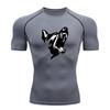 Men's Breathable Compression Athletic T-shirt, Roaring Angry