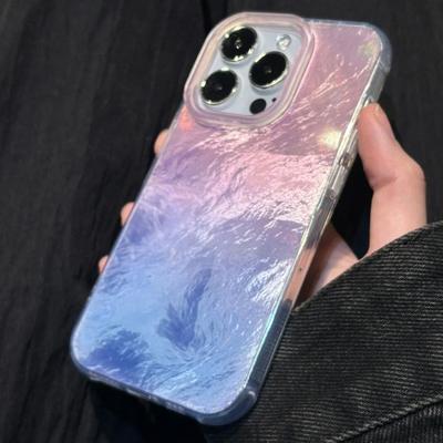 Gradiente Borrado Adequado para Capa de Celular Apple 16pro Novo IPhone15promax Colorido 13 Personalidade 14 17