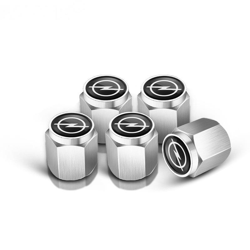 

5pcs Car Tire Valve Caps Metal Tyre Air Stems Dust Protector Cover For Opel Corsa D Astra Insignia Mokka Adam Combo OPC Vauxhall