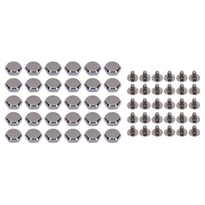 30 Sets Rivet and Screw 8mm Zinc Alloy Hollow Hex Head Rivets 6mm Crossed Iron Screws for Leather