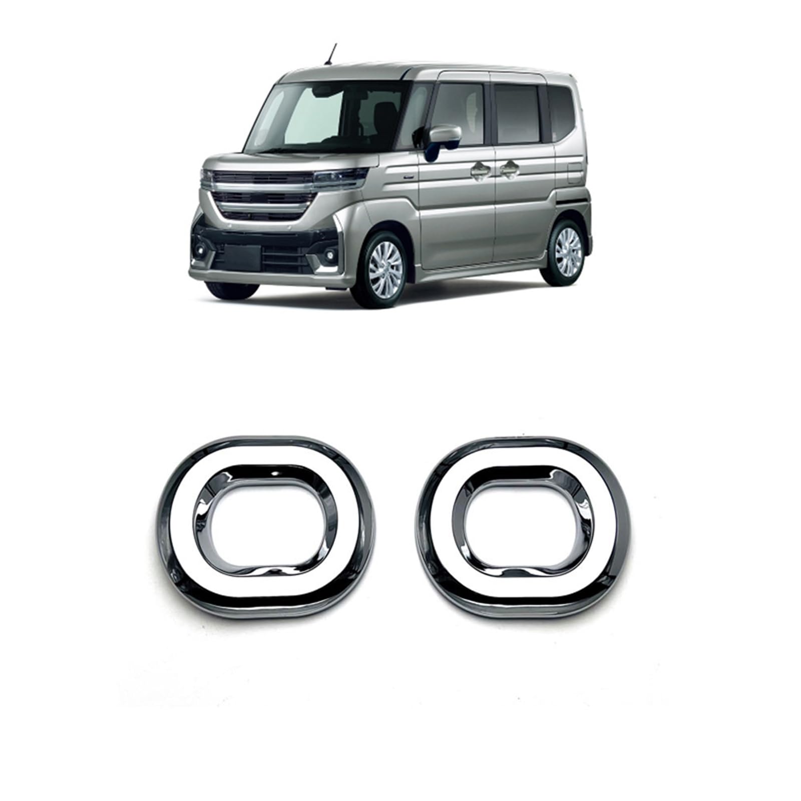 

[COBATANG] Suzuki Spacia Custom MK94S MK54S Front Fog Lamp Ring Cover Fog Lamp Garnish