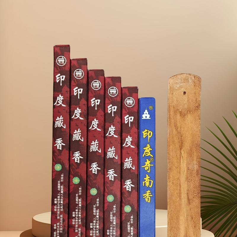 

Indian Qinan Incense Tibetan Agarwood Incense Sticks Indoor Bedroom Living Room Deodorization Calm Mind Aid Sleep Purify Air 5 small boxes-1