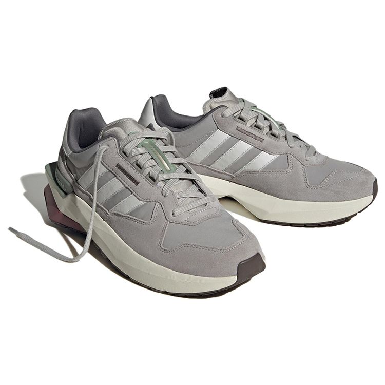 Adidas Originals Treziod Pt Lightweight Comfortable Leather Slip-Resistant Durable Lightweight Low-Top Running Shoes Unisex Sneakers White Gray HP3066