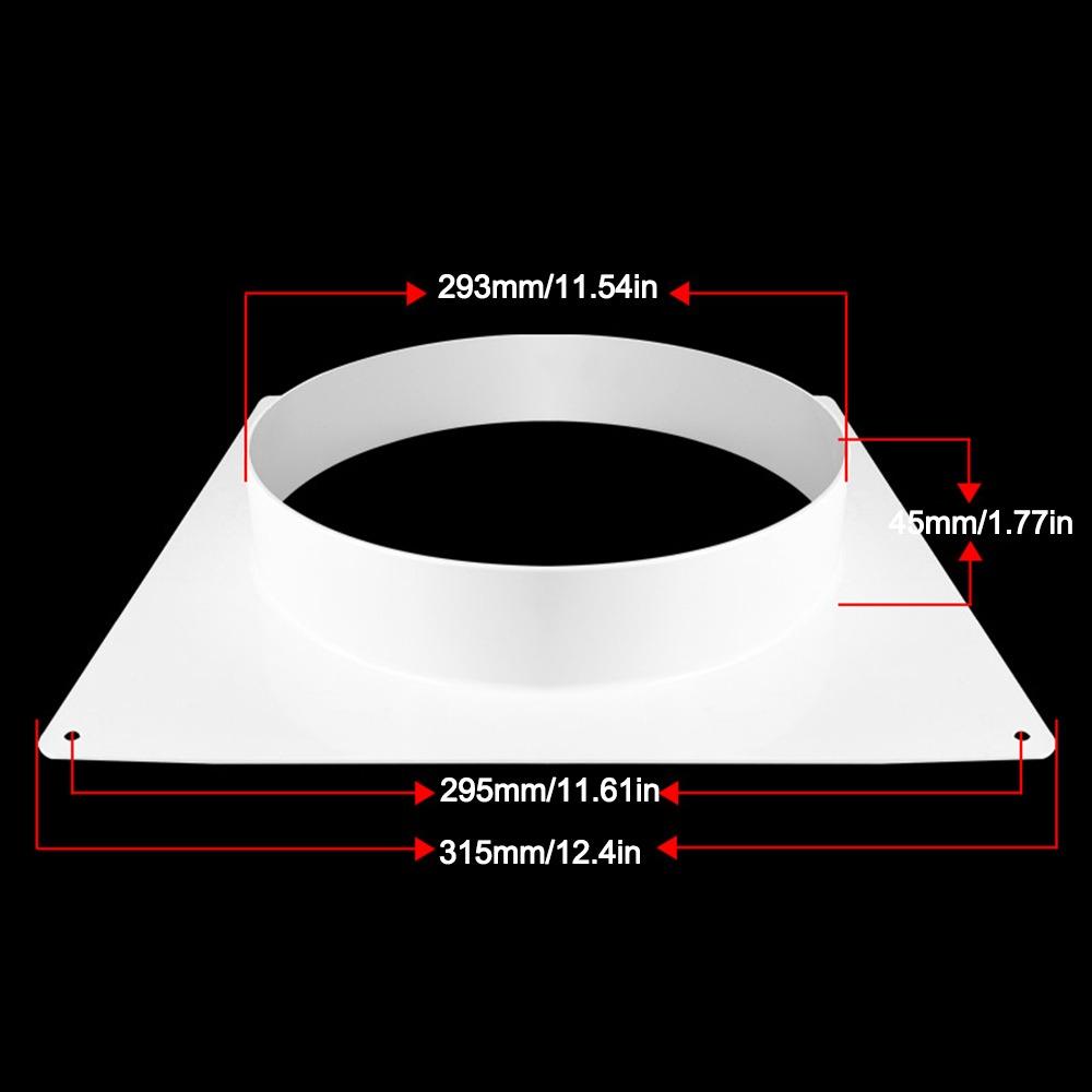 Plastisk ventilasjonsrøradapter Flenskobling Veggmontert Kanalverktøy Eksosrørskjøt Enkel installasjon