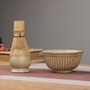 Japanese Ceramic Tea Ceremony Set: Matcha Bowl, Whisk Stand, Hyakuhon-Tate Whisk, and Scoop
