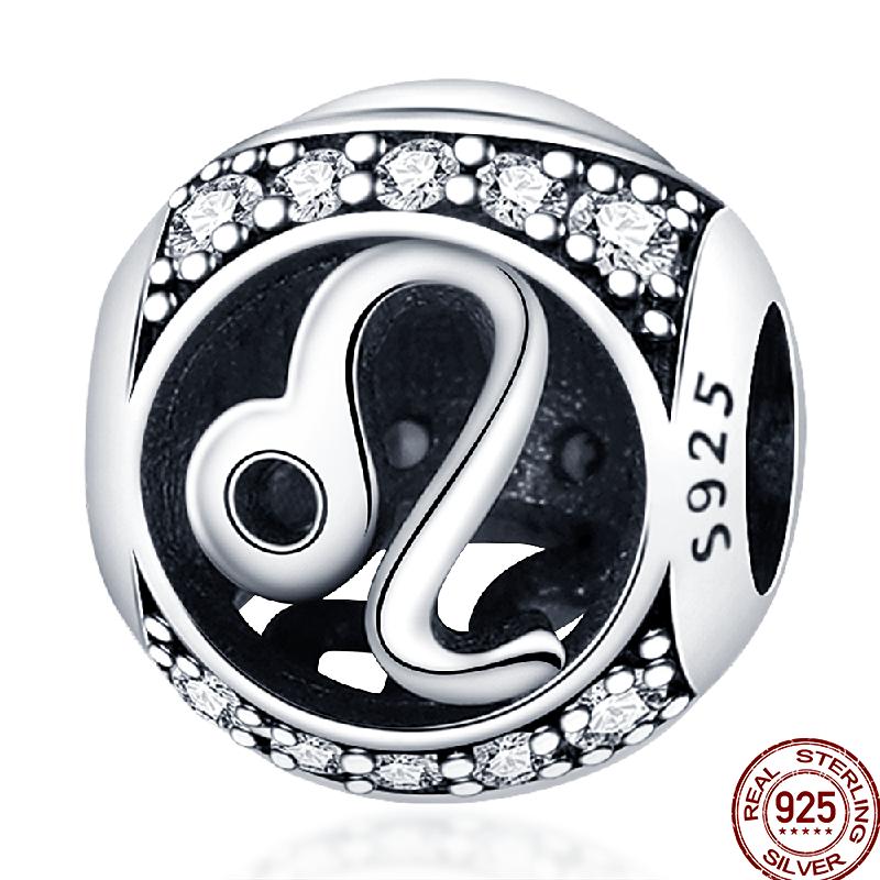 Copper 12 Constellation Series Charms Constellation Pendant Suitable For Pan Original Bracelet Diy Jewelry Gift