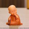 Handmade Cute Little Monk Resin Ornaments for Desktop Decoration