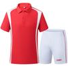 Chinese Martial Arts Coach Polo & Lapel Sports Suit - Summer Referee Two-Piece Set
