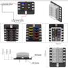 Universal 10 Way Fuse Box Block Fuse Holder Box Car Vehicle Circuit Automotive Car Fuse Accessory Tool