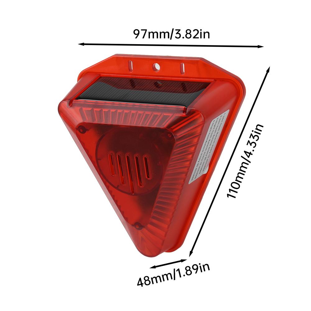 Outdoor Solar Infrared Motion Sensor Alarm 119db Siren Strobe Light IP11 Waterproof Villa Farm Yard Garden Security Alarm System