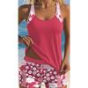 New European and American Large-size Women's Quick-drying Shorts Vest Conservative Two-piece Bikini Swimsuit