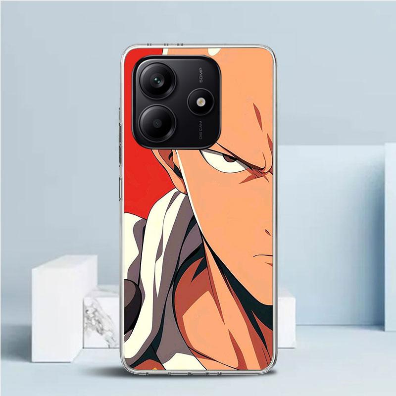 One P-Punch-Man Saitama King Phone Case For Xiaomi Redmi Note 15 14 14S 13 12S 12 Pro Plus 11S 11 11T 11E 10S 10 + Soft TPU Back