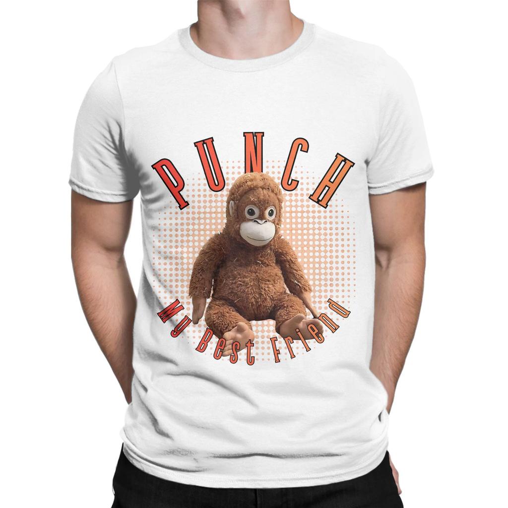 Punch Graphic Funny 100 Cotton TShirt Bib Punch The Monkey Tees Tops For Unisex